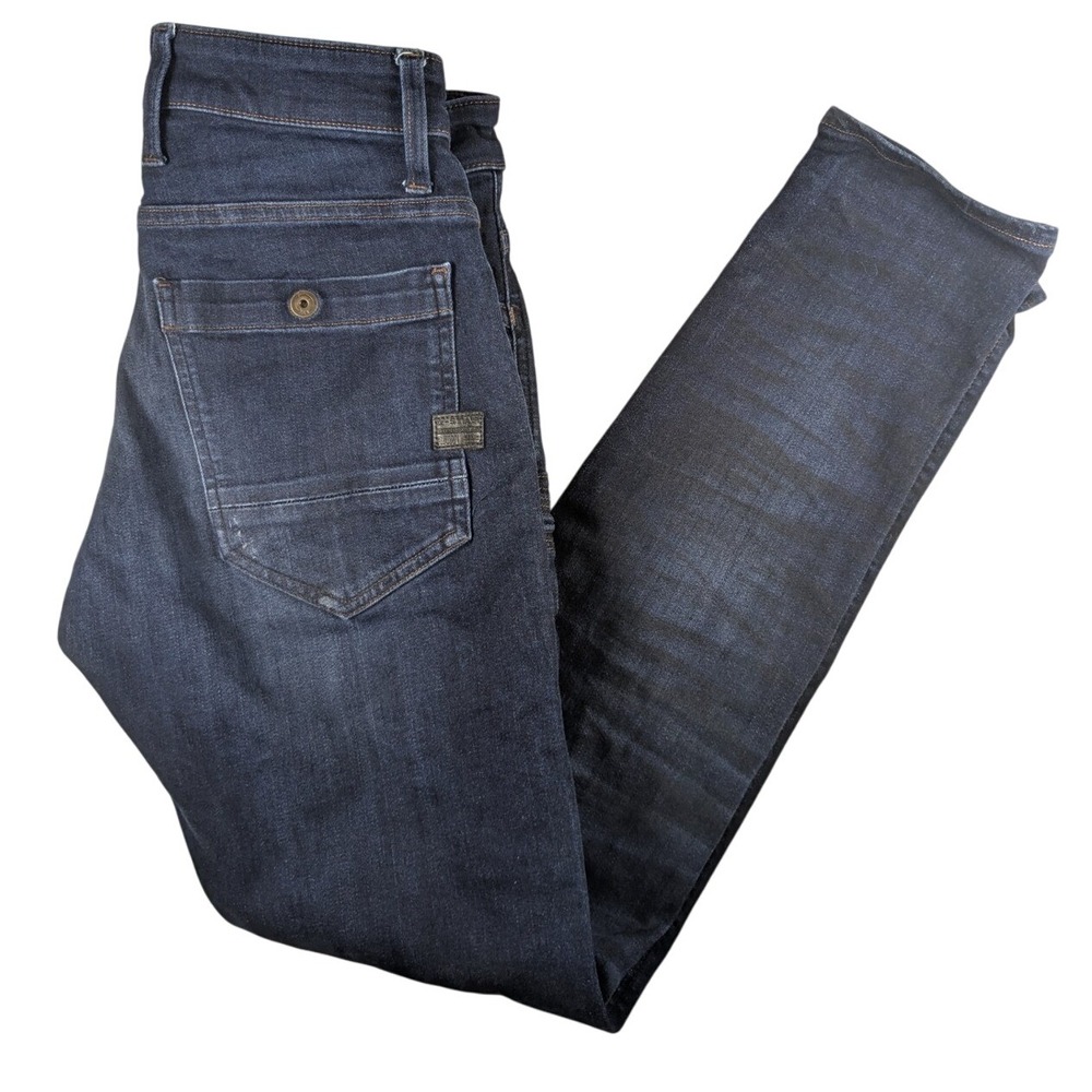 G-Star Raw Powel Super Slim Jeans Men's Sz 30x30 (Actual‎ 28x30) Dark Wash Denim